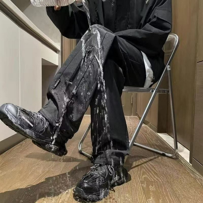 유니픽 여성 가을겨울 기모 방수 캐주얼팬츠 심플 디자인 지퍼 루즈핏 바지WQ