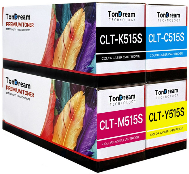 삼성 CLT-K515S C515S M515S Y515S 4색세트 호환토너 CLT-P515C SL-C565W C565FW C515 C515W 재생, 1개, 검정+파랑+빨강+노랑 4색세트