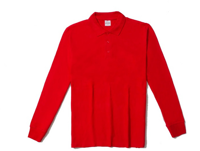 【CY 創悅設計】亞規全棉長袖POLO衫 PL01 - 工作上衣、團體服、制服, 紅色 05,5L, 1個