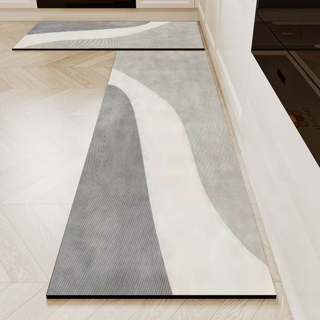 다다러그 천연 규조토 주방 발매트 2종 세트, H웨이브 (2종x1세트)