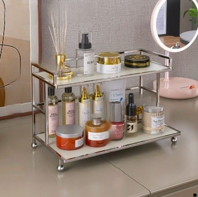 모던 2단 다용도 오거나이저 트레이, 1개, 아이보리