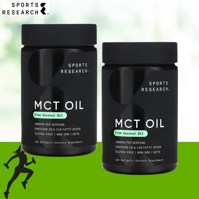 스포츠리서치 중쇄 중성지방 MCT 오일 카프릴산 카프릭산 C8 C10 120정 2개 - 쿠팡