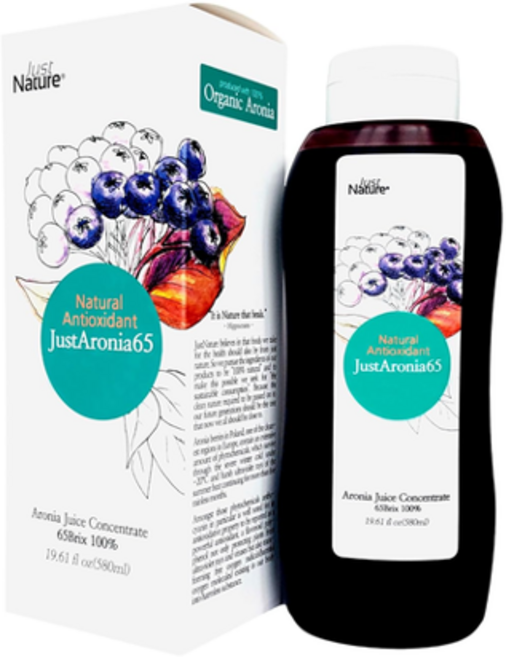 JustNature 아로니아효소 원액 주스 농축액 100% 폴란드 580mL, 1개