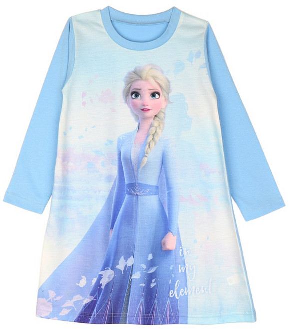 겨울왕국 엘사 안나 여아 공주 잠옷 원피스 실내복 에리