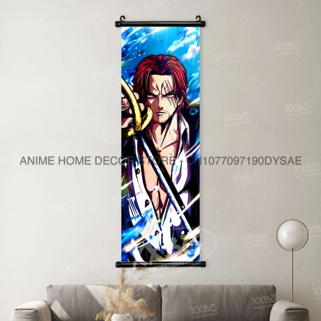 Anime ONE PICEC 포스터 원숭이 D. Luffy 교수형 그림 Vinsmoke Sanji 스크롤 그림 Roronoa Zoro 벽 예술 S, [01] 25x75cm(10x30inch), 41 hzw13-29, 1개