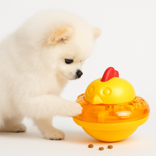쩝쩝도사 반려동물 노즈워크 간식 장난감 볼, 1개, 01 노랑