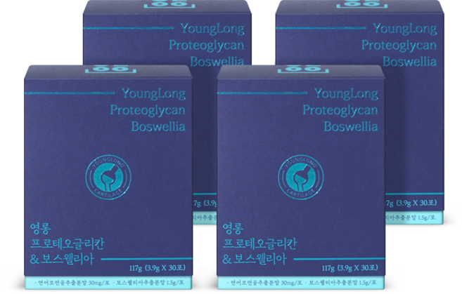 [3+1] 영롱 프로테오글리칸 보스웰리아 1505mg [프로테오웰리아] 콘드로이친 함유, 4개, 30회분
