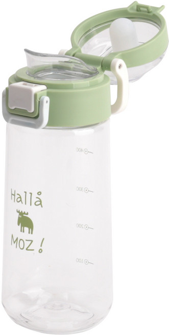 MOZ 스웨덴 원터치 올트라이탄 클린 키즈 보틀 물병, 포레스트그린, 1개, 490ml