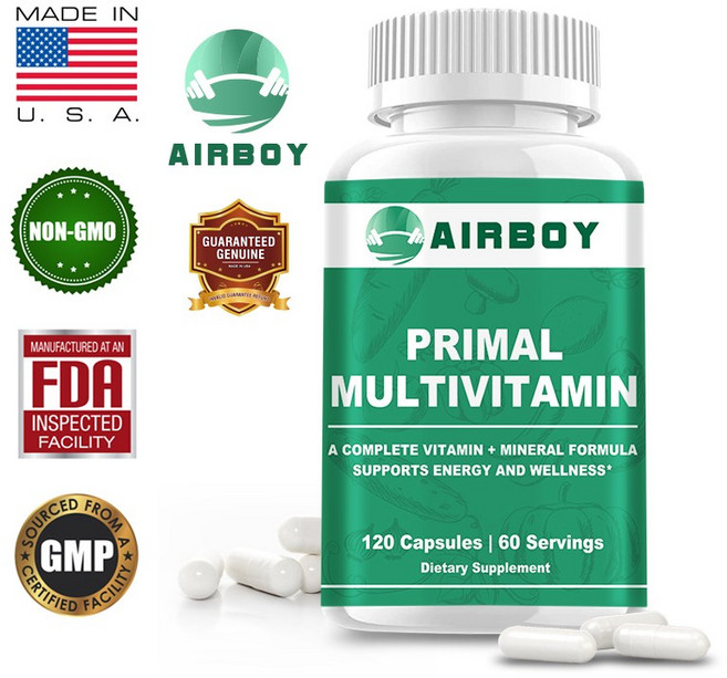 AIRBOY PRIMAL MULTIVITAMIN 完整維生素+礦物質配方, 240組