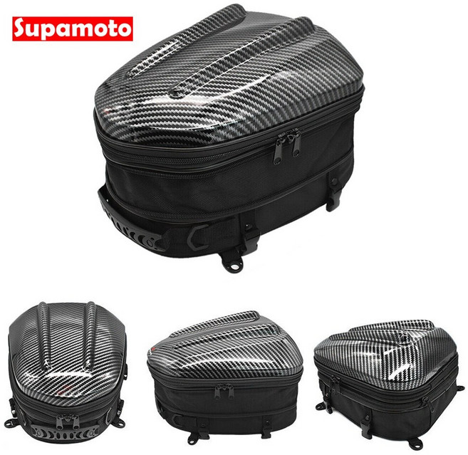 Supamoto DP32 硬殼車尾包 卡夢碳纖維 駝峰包 後背包 仿賽/街車適用, 1個, 一套