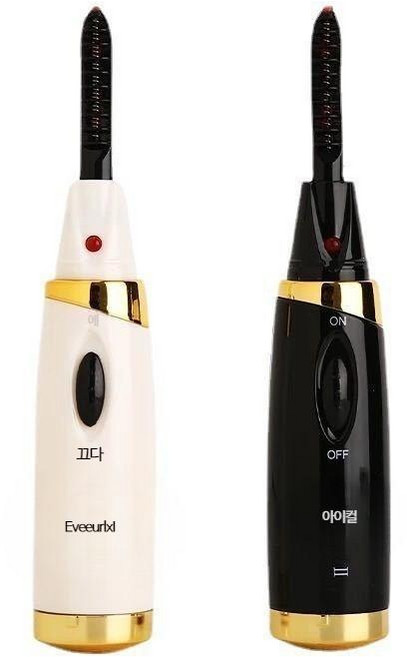 속눈썹불고데기 고데기 컬링 전동 히팅 온열 마스카라 뷰러 휴대용, 화이트