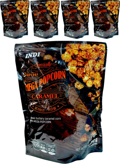 INDI 카라멜 메가팝콘, 350g, 5개