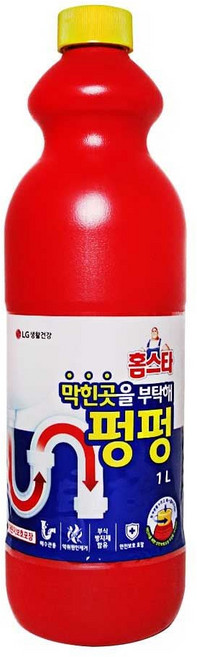 막힌곳을 부탁해펑펑 1L 화장실청소세제, 1개