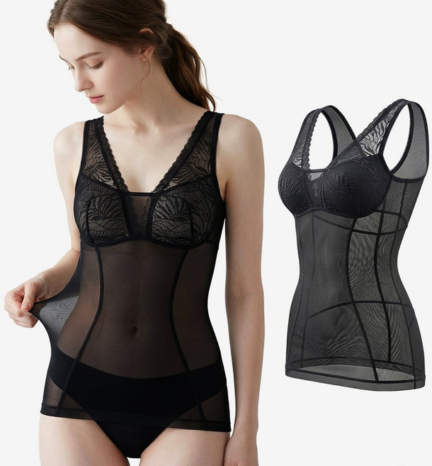 오모떼 올데이 레이스 더블 파워넷 데일리 바디쉐이퍼 1종블랙