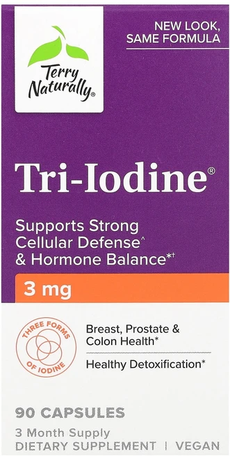 테리네츄럴리 트리요오드 3mg 캡슐 90개, 2개, 90정 - 쿠팡