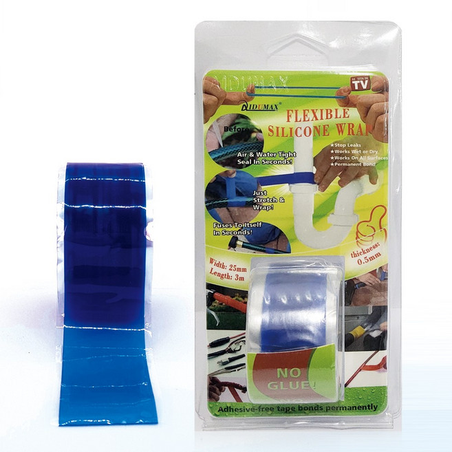 실리콘테이프 자기융착형 불연 전기 절연 내열 25mm x 3m 5가지색상