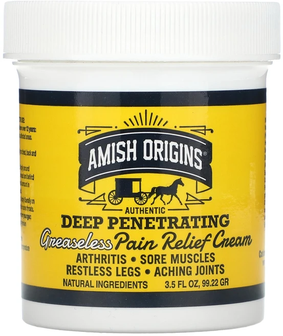 특별한효과 Amish Origins 깊이 침투 기름기 없는 통증 완화 크림 99.22g (3.5 oz) 곧일시품절됩니다, 1개 - 쿠팡