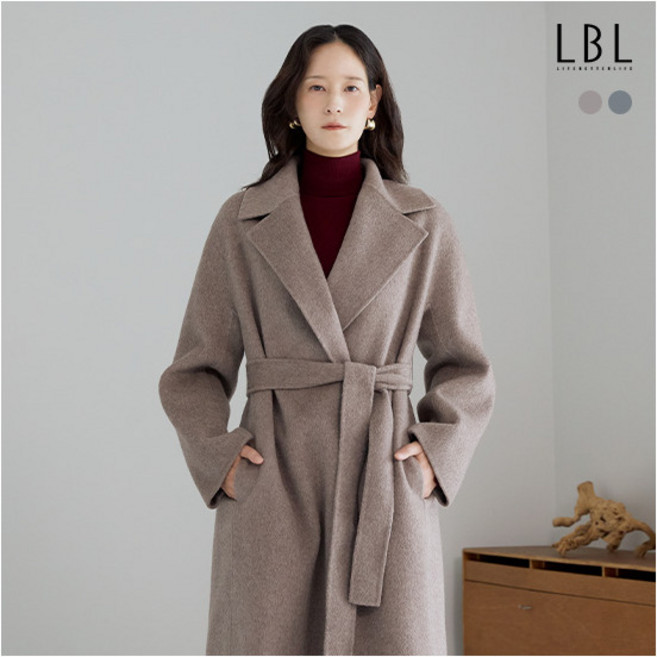 [LBL] [ X NICE CLAUP] 25FW 울실크 블렌드 벨티드 코트