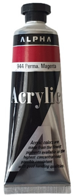 알파색채 미술 아크릴칼라물감 1시리즈 50ml 낱색 1개, 944번 마젠타