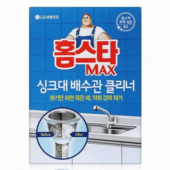 홈스타 MAX 싱크대 배수관 클리너, 680ml, 12개