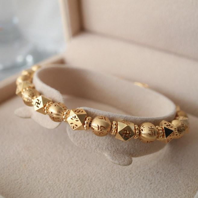 뷰띵 14K 18K 관세음보살 6mm 염주팔찌