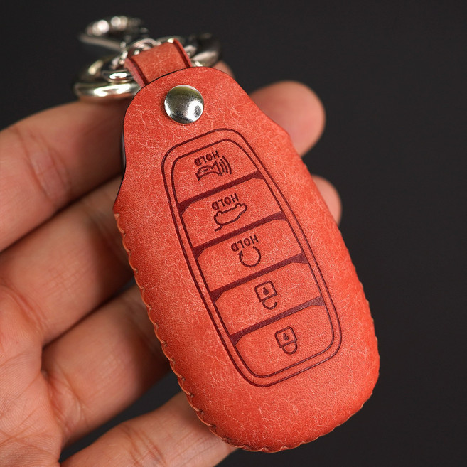 페레노 더 뉴 캐스퍼EV 호환 키케이스 스마트 키 가죽케이스 일렉트릭 차키케이스 펠리세이드 산타페, 푸에블로 핑크