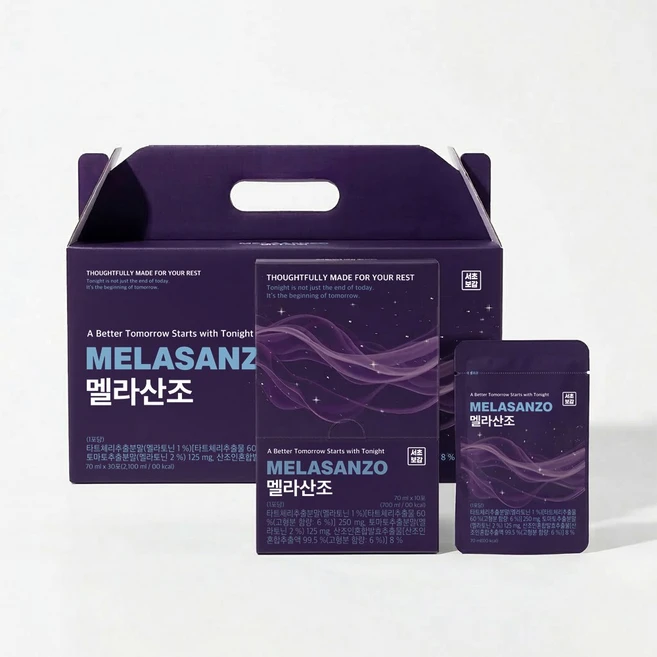 멜라산조 식물성 멜라토닌 산조인, 30개, 70ml - 쿠팡
