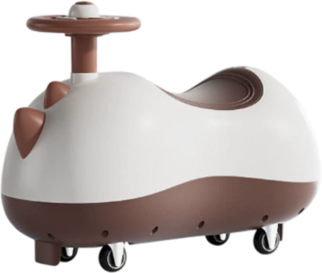 淘氣寶貝 恐龍溜溜車 幼兒滑行車 學步車 萬向輪, 卡其色, 1個, 48cm