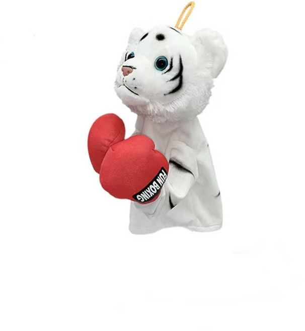 권투하는 공룡 인형 고양이 허스키 복서 상어 장난감 권투 펀치, 정식-백호복싱, 30cm-39cm