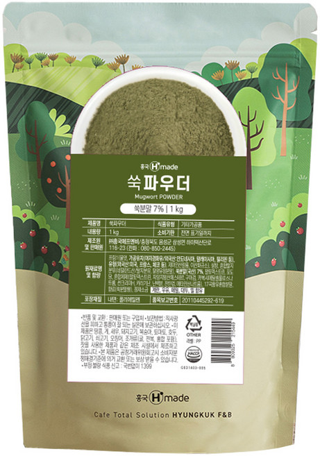 흥국에이치메이드 쑥파우더, 1kg, 1개입, 1개