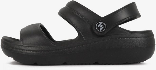 PWX Rainbow 여성용 EVA 키높이 쿠션샌들 블랙 [패션]