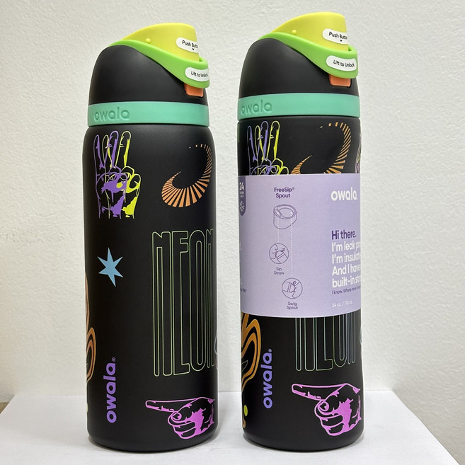 오왈라 Owala FreeSip 보온보냉병, 710ml, 검은 손가락