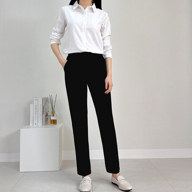 6위 - [S~3XL 숏/기본/롱]여성 정장바지 슬랙스 테일러드 팬츠빅사이즈 키작녀 팬츠 3단 기장 출근룩 유니폼 하