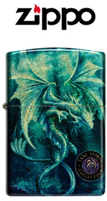 지포라이터 ZIPPO 48986 ANNE STOKES COLLECTION 역동적인 초록빛 용 디자인