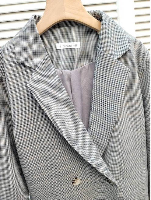 StephenieX 格紋西裝外套