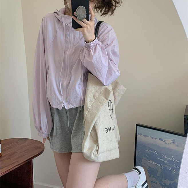 스타일닥터 여성 크롭 가벼운 바람막이 점퍼 초경량 간절기 자켓