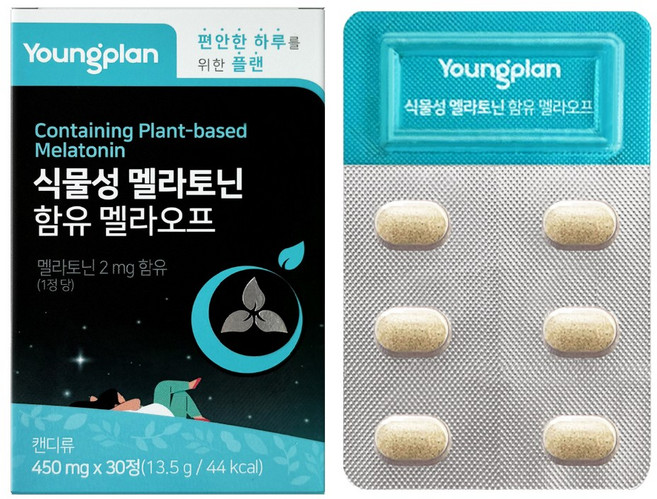 영진약품 식물성 멜라토닌 함유 멜라오프, 30개, 450mg