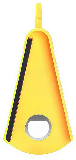 뚜껑 쉽게 따는 병따개 페티병 유리병 캔 화장품 등 다양한 커버 올인원 오프너, 옐로우, 1개