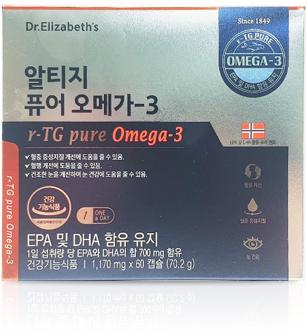 닥터엘리자베스 알티지 퓨어 오메가3, 60정, 2개