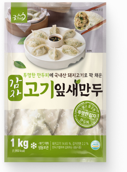 굿프랜즈 감자고기잎새만두 1000g, 1kg, 1개