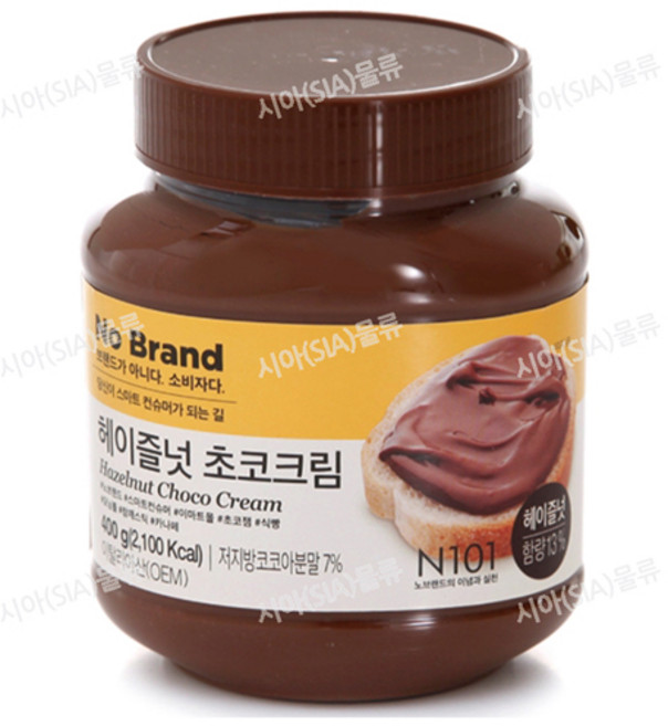 노브랜드 헤이즐넛 초코 크림 잼 400g, 4개