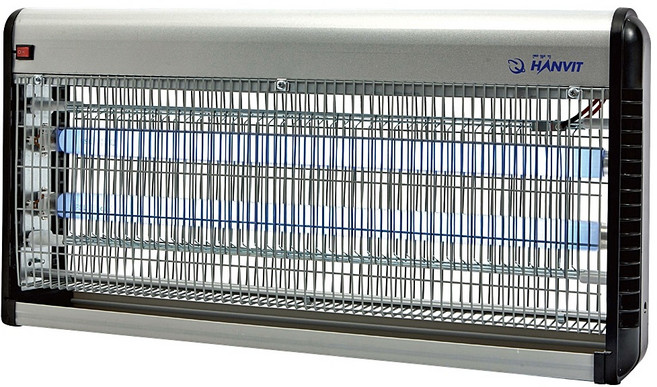 한빛 파리 대왕 전자 전격 살충기 야외용 실내용 HV-345KL 40W 친환경 해충 박멸기 포충기 파리 모기 나방 날벌레 퇴치기 BL직관형램프 가정용 야외 펜션 축사