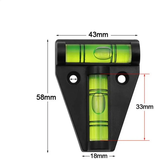 드릴 수평계 버블 레벨 가이드 측정 도구 보조기구로 사용, 02 Black
