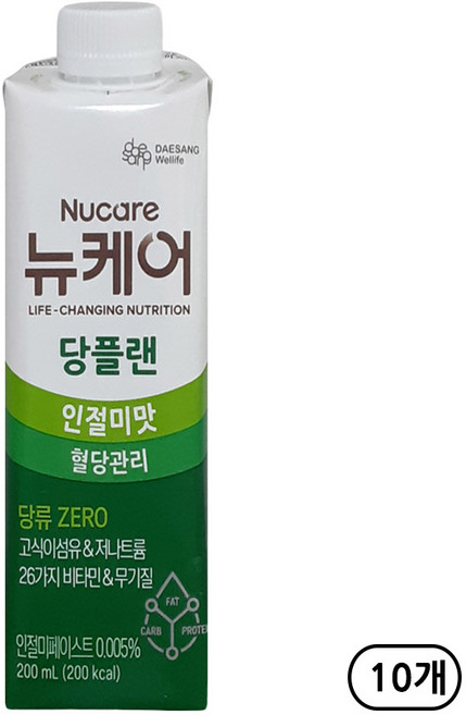 뉴케어 당플랜 인절미맛, 200ml, 10개