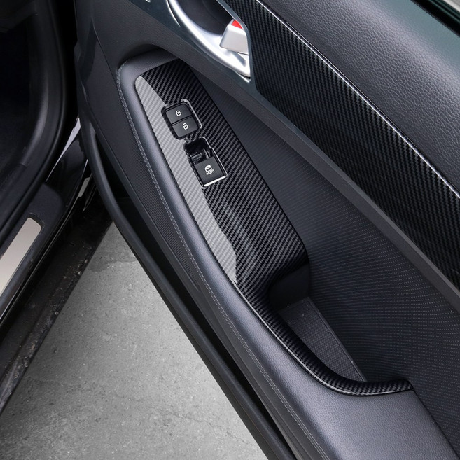 더블랙 호환 G80 DH 스포츠 튜닝 용품 윈도우스위치 커버 카본 몰딩, G80DH-윈도우스위치 4P-카본