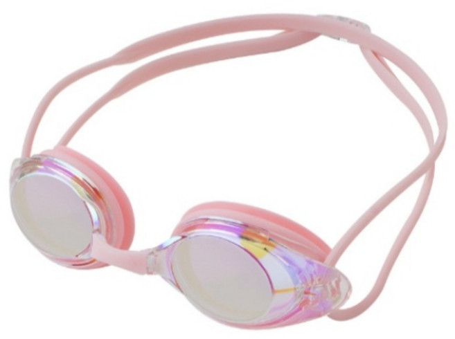 요거꾹 프리미엄 미러 수경 김서림방지, 핑크, 1개