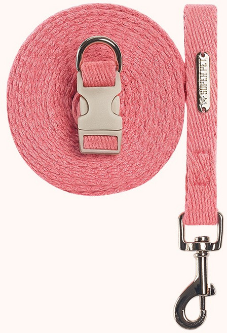 슈퍼펫 강아지 멀티 리드줄 2.5M 핸드프리 산책줄 순면100%, 코랄, 1개