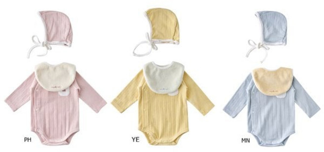 밍크뮤 가볍고 편한 우주복 유아복 []25년 SS 리틀마카롱SET바디슈트 3종중 택 1( 35970-040) 따뜻하고 귀여운 출산 선물 백일 돌 설 선물