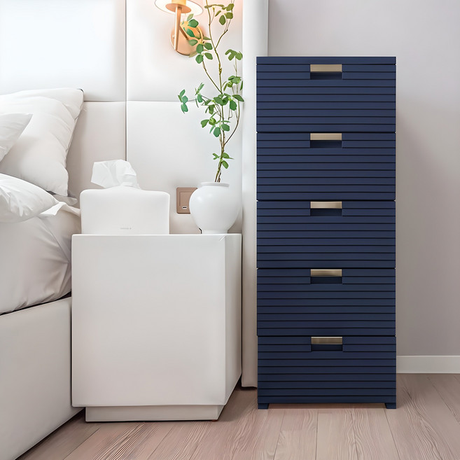 아임홈리빙 LINE 서랍장, 5단, 네이비