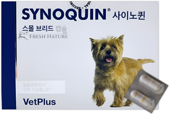 사이노퀸 스몰 브리드 캡슐 강아지 관절 영양제, 1개, 30회분